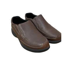 Abeo Brown Leather Slip On Loafer Suregrip Slip Resistant Soles Comfort Men's 13